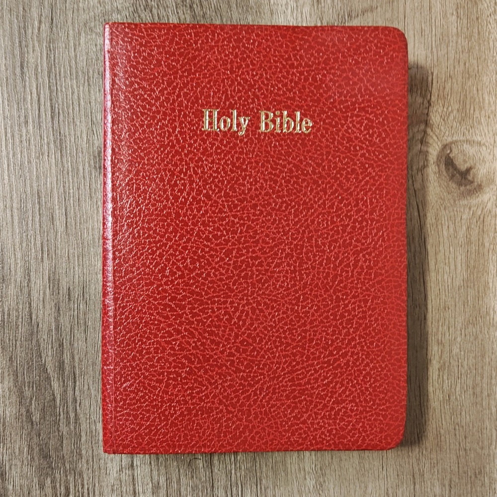 Thomas Nelson Holy Bible RSV‎ Second Edition Red Faux Leather 1971 Vintage